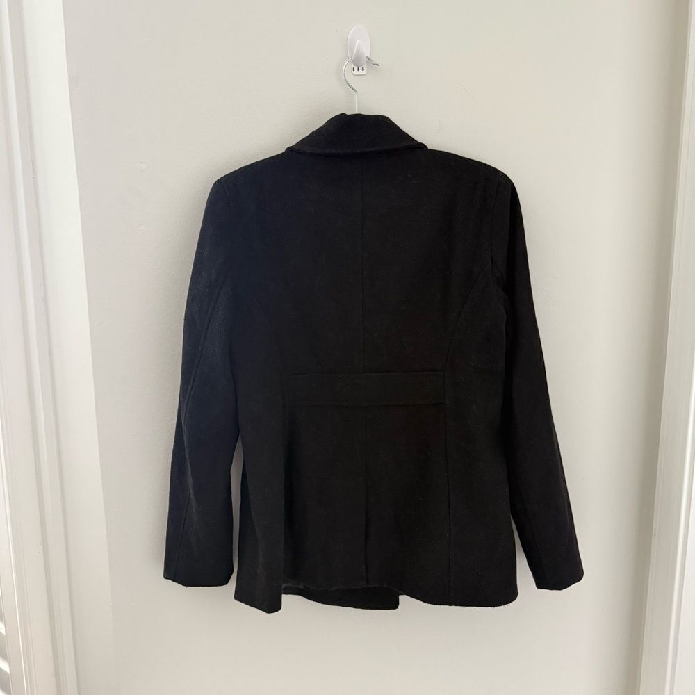 Old Navy Recycled Wool Peacoat Coat Winter Jacket S Pea Coats Solid Black - Picture 8 of 8